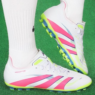아디다스 축구화 프레데터 리그 2G3G AG 인조잔디용 화이트-레몬 핑크 3S 로고