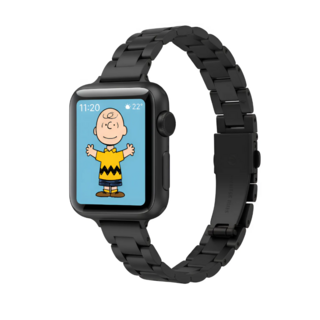 애플워치11 10 9 8 7 6 5 4 SE3 슬림 메탈 스트랩 전기종 호환, 42/44/45/49mm, 블랙, 1개