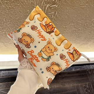 高顏值新款少女甜美黃油小熊手拿包 秋冬爆款大容量收納化妝包 時尚可愛小包