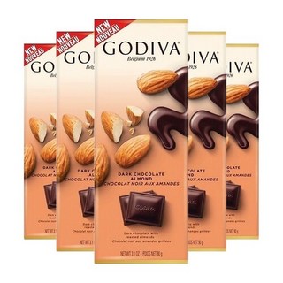 Godiva 고디바 다크 초콜릿 아몬드 90g x 5팩 Dark Chocolate Almonds, 5개