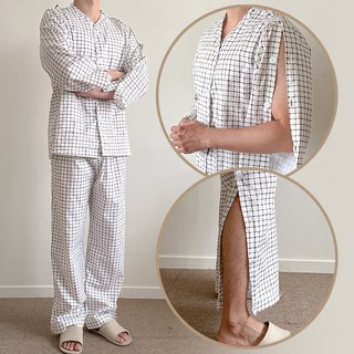 세경 남녀공용 정형외과 오픈 환자복 치료복 상의 하의 상하세트