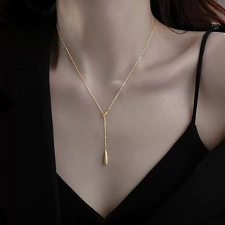 데일리 슬림 메탈볼 드롭 여성 패션 목걸이