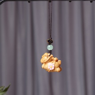 搖錢馬吊飾，手機包包鑰匙扣，生肖馬年掛件, 黃金檀【馬上有錢花】