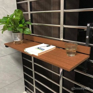 美式可折疊陽臺吧檯桌，懸掛式靠窗桌，簡約現代休閒小吧檯，多功能長條窄桌, 【黑軟墊】座高75cm,支架結構