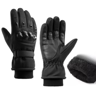 레오엘 스마트폰 터치 오토바이 방한 장갑 라이딩 전술 택티컬 낙하 방지, 블랙