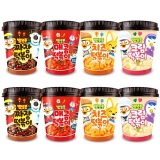 뽀로로 컵떡볶이 4종 세트, 1세트