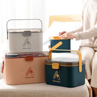 상비약 비상용 이동형 휴대용 구급상자 가정 차량비치용 구급함 보관함 약통, 1개