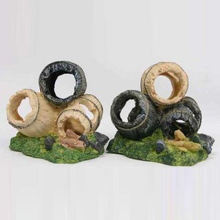 어항꾸미기 술통 장식 1p 수조 인테리어 비바리움, 색상랜덤, 1개