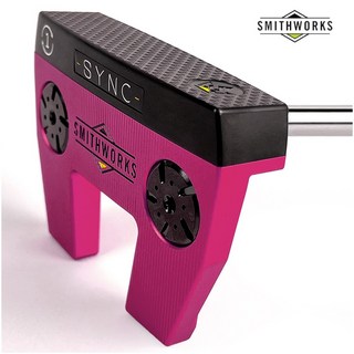 스미스웍스 퍼터 싱크시리즈 SYNC-1 핑크 제로토크 퍼터 골프클럽, 33인치