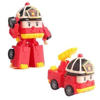 【 台湾 出货 \免运】 變形警車玩具 兒童拆裝變形玩具 機器人救援小車, 紅(袋裝), 1個