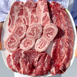 [바라던] 이베리코 돼지고기 4종세트 꽃 목살 갈비살 눈꽃살 황제살, 200g, 4개, 꽃목살 + 갈비살 + 눈꽃살 + 황제살