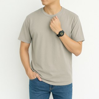 늘어지지 않는 16수 코튼 데일리 세미 오버핏 빅사이즈 반팔 티셔츠 10컬러_WST009