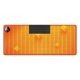 스마트 온열 데스크 마우스 전기 매트 선택적 발열 영역 포함 돼지코 증정, 1개, 블랙