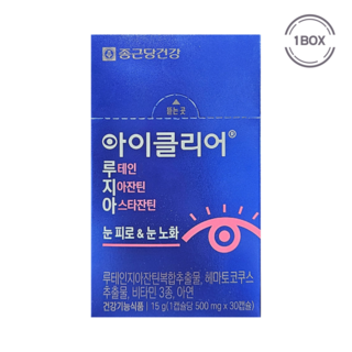 아이클리어 루테인 지아잔틴 아스타잔틴 6박스 6개월, 30정, 1개