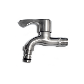INOX 스테인레스 커프링 수도꼭지 15A / 가로꼭지, 1개