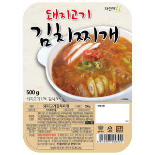자연에찬 돼지고기김치찌개 500g (냉동), 1개