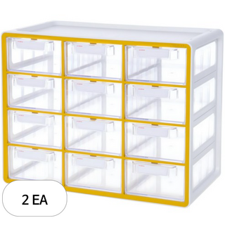 시스맥스 UP 시스템 멀티박스, 노란색, 12단