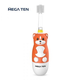 日本 VIVATEC Mega Ten 幼童電動牙刷 360度 纖柔刷毛兒童牙刷 頂級款 寶寶牙刷, 1個, 柴犬-電動牙刷 / 0667