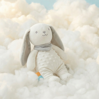 노노리 토끼 애착인형 유아 촉감 놀이 치발기 아기 출산 선물 신생아 인형, 1개, 화이트 토끼
