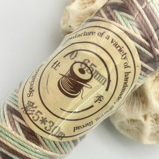 AL3 加金段彩玉線 段彩蠟線 DIY編繩材料 手工編織線材 多色可選, 南美蠟線0.65mm/彩5, 1個