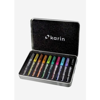 브러쉬펜KARIN DecoBrush Metallic 10개 세트 Karin 투명 바디 무잉크 시스템 2.4ml, 한개옵션0
