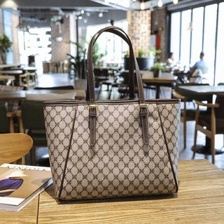 精品女士托特包 - 大容量A4通勤包 咖啡色手提包