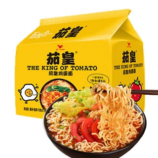 판다중국식품 퉁이 토마토 계란 라면 qiehuang 통일 토마토맛 중국라면 계란면면, 5개, 116g