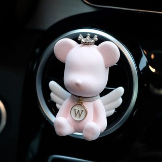 엔젤 베어브릭 차량용 방향제 석고방향제 디퓨저 명품 고급오일, 1세트, 잉글리쉬페어프리지아