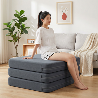 키루에 3단 접이식 매트리스 휴대용 접이식 메모리 폼 매트리스 다양한 홈 스튜디오 층 캠핑 매트리스