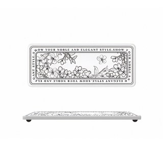 [上手家居] 珪藻土吸水杯墊 25x10cm 法式白/粉色/白色大理石紋, 1個, 珪藻土杯墊 法式百合