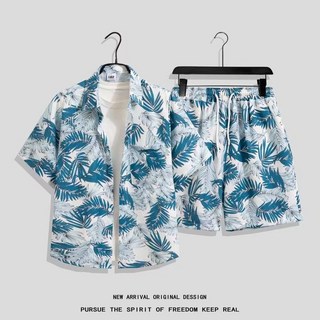 셔니엘 오버핏 하와이안 셔츠 남방 반바지 휴가 여행 해변 모래사장 리조트 세트
