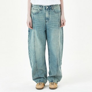 [쿠마르] (기모추가) 밍스 우먼 벌룬 앞절개 데님 팬츠 4 Color [ULZD_0033]