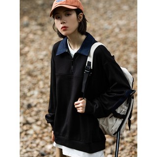 N.O.C.C.M 撞色翻領長袖大學T