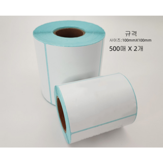 아이뉴 바코드프린터용 택배용 쇼피용 감열 라벨지 500p X 2개 100 x 100