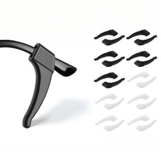 로멀리 실리콘 안경다리 귀받침, 20개, 블랙+화이트