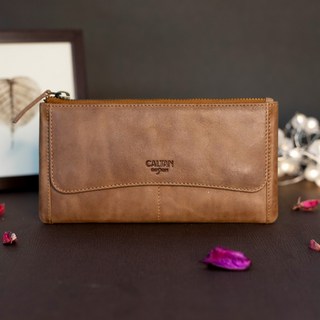 【CALTAN】真皮長夾 浪漫優雅經典款 大容量多卡位設計
