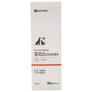 [정품] 트리스 이디티에이 귀세정제 강아지 고양이, 2개, 120ml