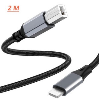 OTG-라이트닝 usb b 케이블 타입 B 미디 아이폰호환 13 아이패드호환용 컨트롤러 전자 음악 악기 드럼, 2.For Lightning 2 M, For Lightning 2 M, 1개