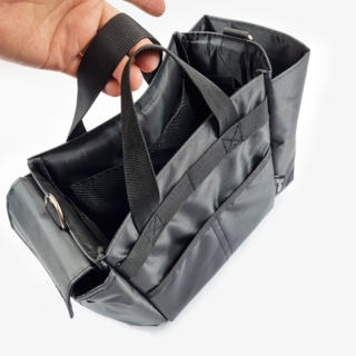 에이프라하 시크 앤 메이크업 아티스트 출장 현장 가방 전문가용 스탭 브러쉬 보정 가방 화장품 수납 스튜디오 촬영 보조 대형 분장 미용 뷰티 수정 백, 1개, 블랙, 1.시크.앤 : S(미니)