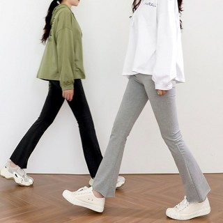 F-6XL 내맘대로 컷팅 부츠컷 코튼 면 스판 레깅스 밴딩 여성 빅사이즈 팬츠