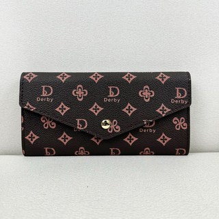 Derby 女生皮夾 信封長夾 時尚皮夾 質感皮夾 兩折長夾 鈔票夾 卡片長夾