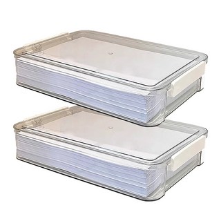 깔끔 서류보관함 투명 사무실 서류함 사무용품 정리 정돈, 2개, 투명 대