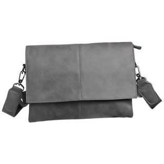 男用皮革郵差包/斜背包/側背包, 灰色