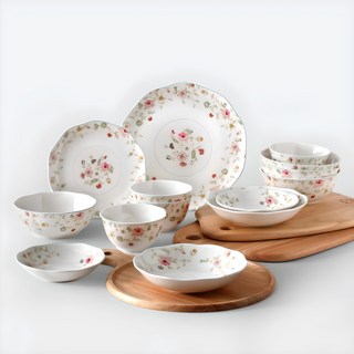 韓國 ZEN 米歇爾 4人家庭餐具組 14件組, 混合顏色, 6種