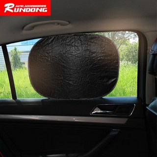 RUNDONG 汽車銀膠布後窗遮陽板 車用遮陽 汽車防曬 汽車隔熱 汽車遮光 遮陽擋板, 1個, 黑色