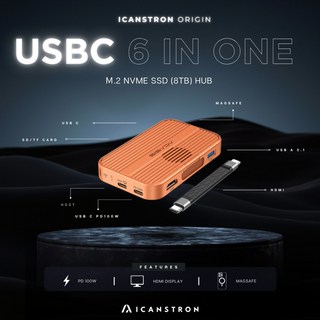 ICANSTron & ACASIS USB-C 10Gbps M.2 NVMe SSD iPhone 17, 1個, 新款-橘色