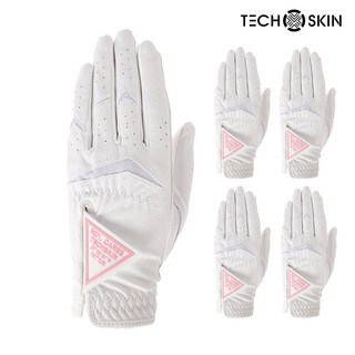 테크스킨 스파이가이딩 합피 가이드 남녀 한손 골프장갑, 5개, 화이트(한손)