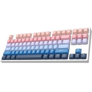 COX 선샤인 그라데이션 기계식 게이밍 유선 텐키리스 키보드, 황축, 혼합색상
