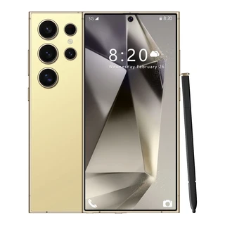 S24 Ultra 스마트폰 안드로이드 6.8인치 8GB RAM 256GB 512GB 1TB 듀얼 SIM 휴대폰 Google Play 스, 04 Yellow, 01 8GB 256GB