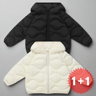 지디오 주니어 후드 집업 경량 패딩 2개 세트 물결 퀼팅 숏 점퍼 겨울 남아 여아 아우터